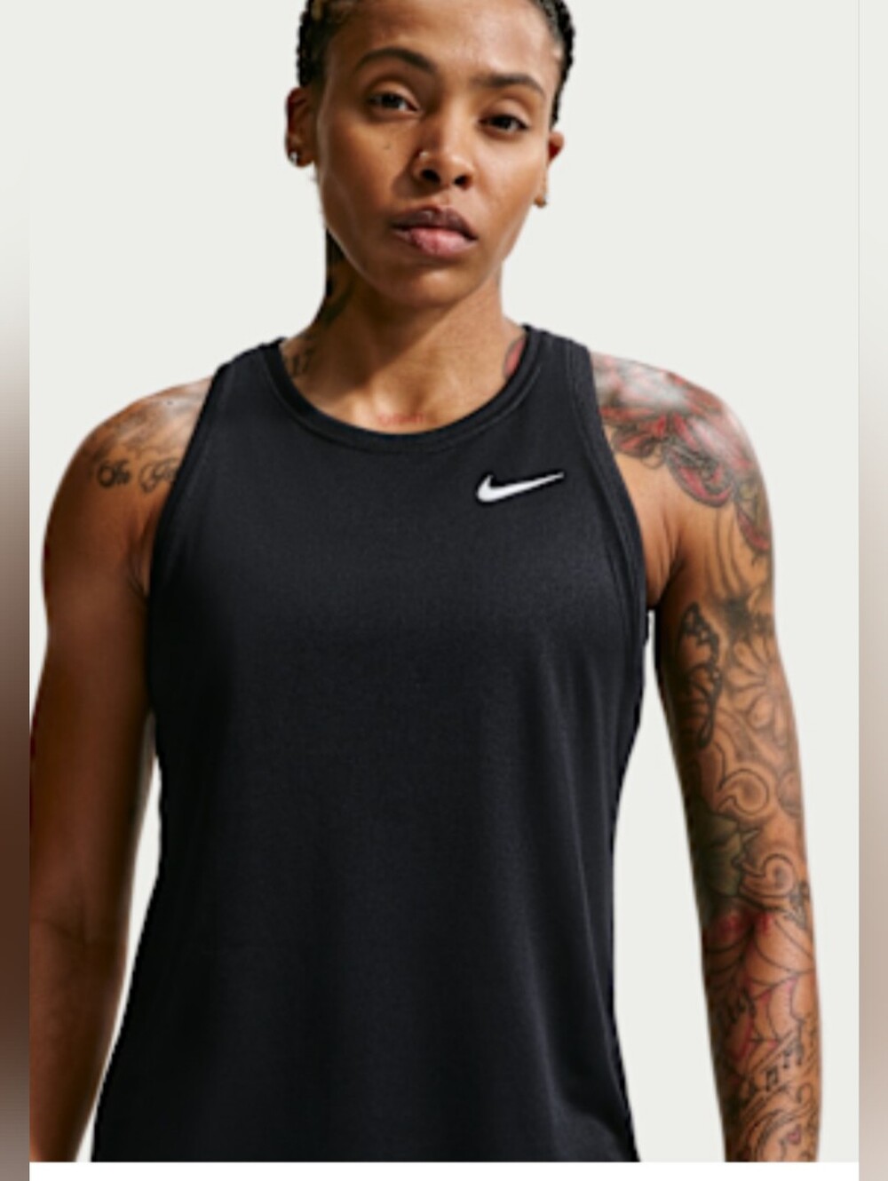 Women's Black  Nike Dri-FIT Tank Top Size Medium